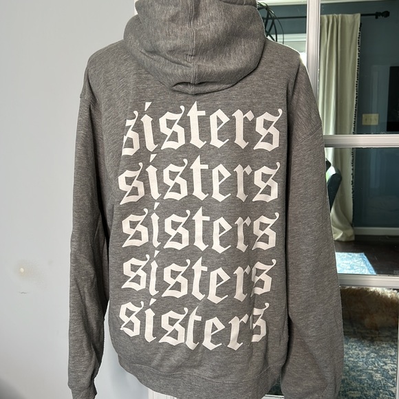 SISTERS by James Charles oversized hoodie sweatshirt size S, grey - Picture 5 of 7